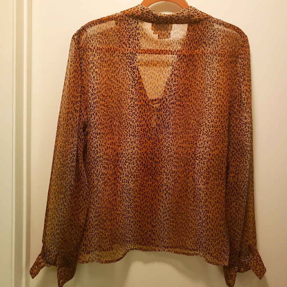 Sheer Blouse Animal print